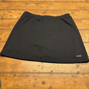 IZOD black vintage textured tennis skirt skort Size SMALL pickleball tennis golf